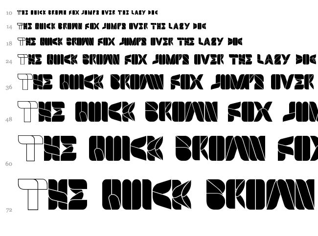 Swimmer Browser font waterfall